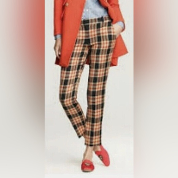 J Crew Wool Plaid Cafe Capri 00 - Picture 2 of 3